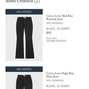 Abercrombie & Fitch Women's Boot Cut Jeans - Black